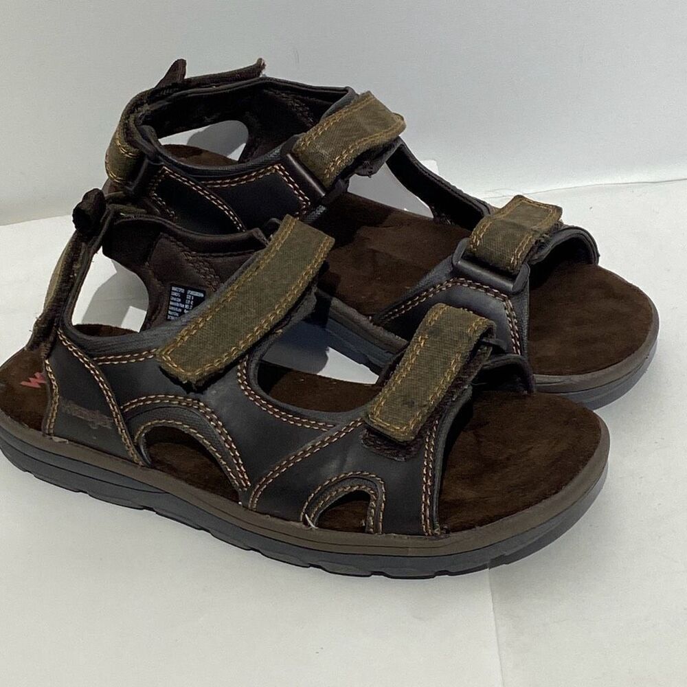 Wrangler Men's Memory‎ Foam Double Strap Sling Back Brown Sandals Size 9